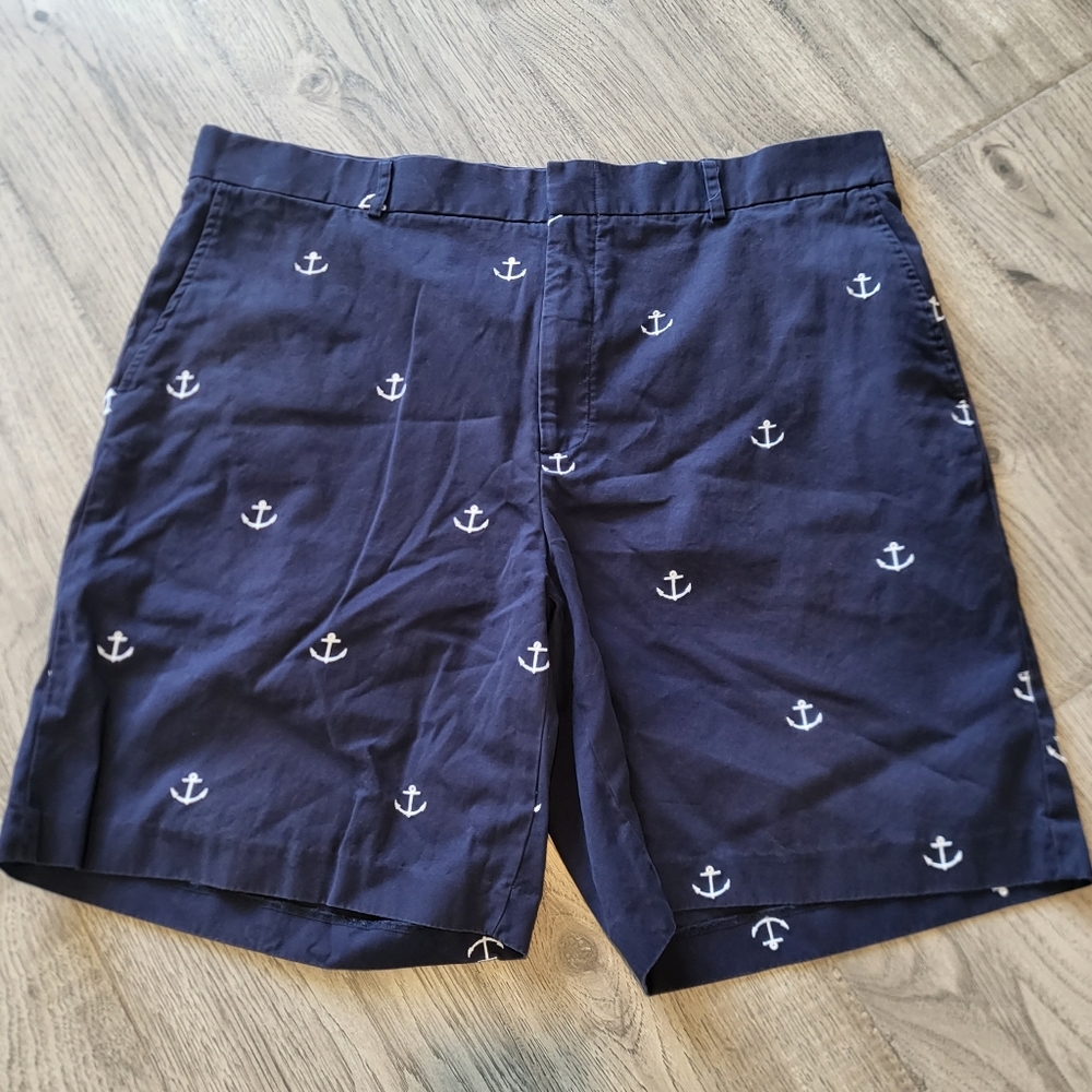 J McLaughlin Boat Anchor Nautical Cotton Shorts Size 40x9